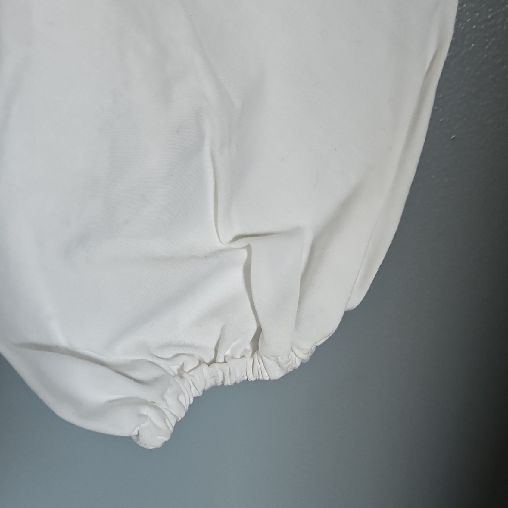 Maje White Smocked Blouse - Picture 14 of 16